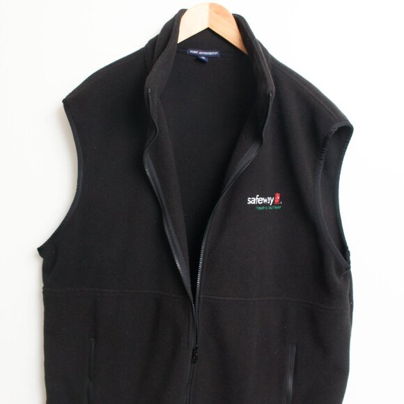 Safeway Grocery Store Employee Vest Mens 2XL Black Full Zip - Picture 3 of 11